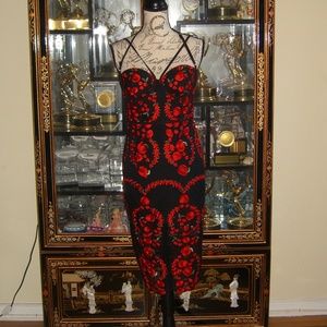 NASTY GAL SWORN TO SECRECY FLORAL EMBROIDERED BUSTIER DRESS M